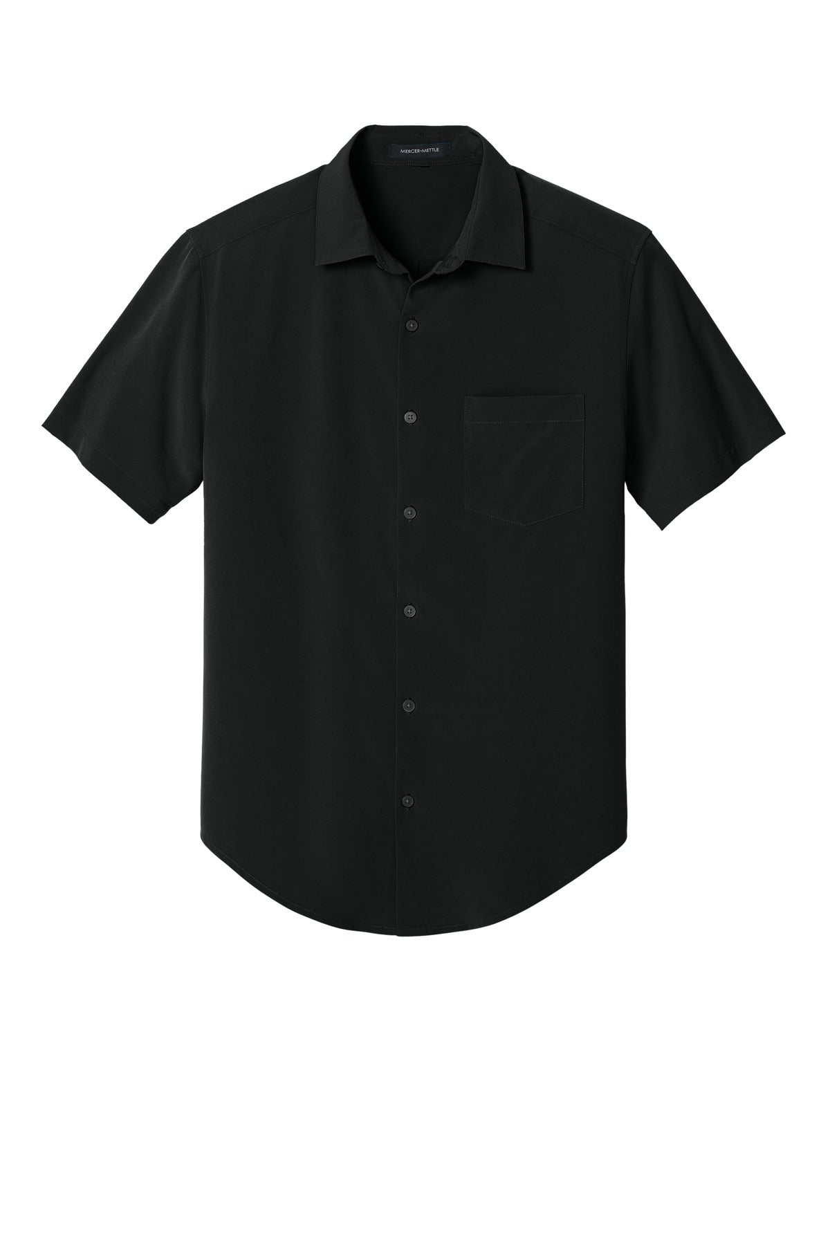 Front View of DeepBlack Mercer+Mettle Short Sleeve UV Capital Tech Shirt MM2006