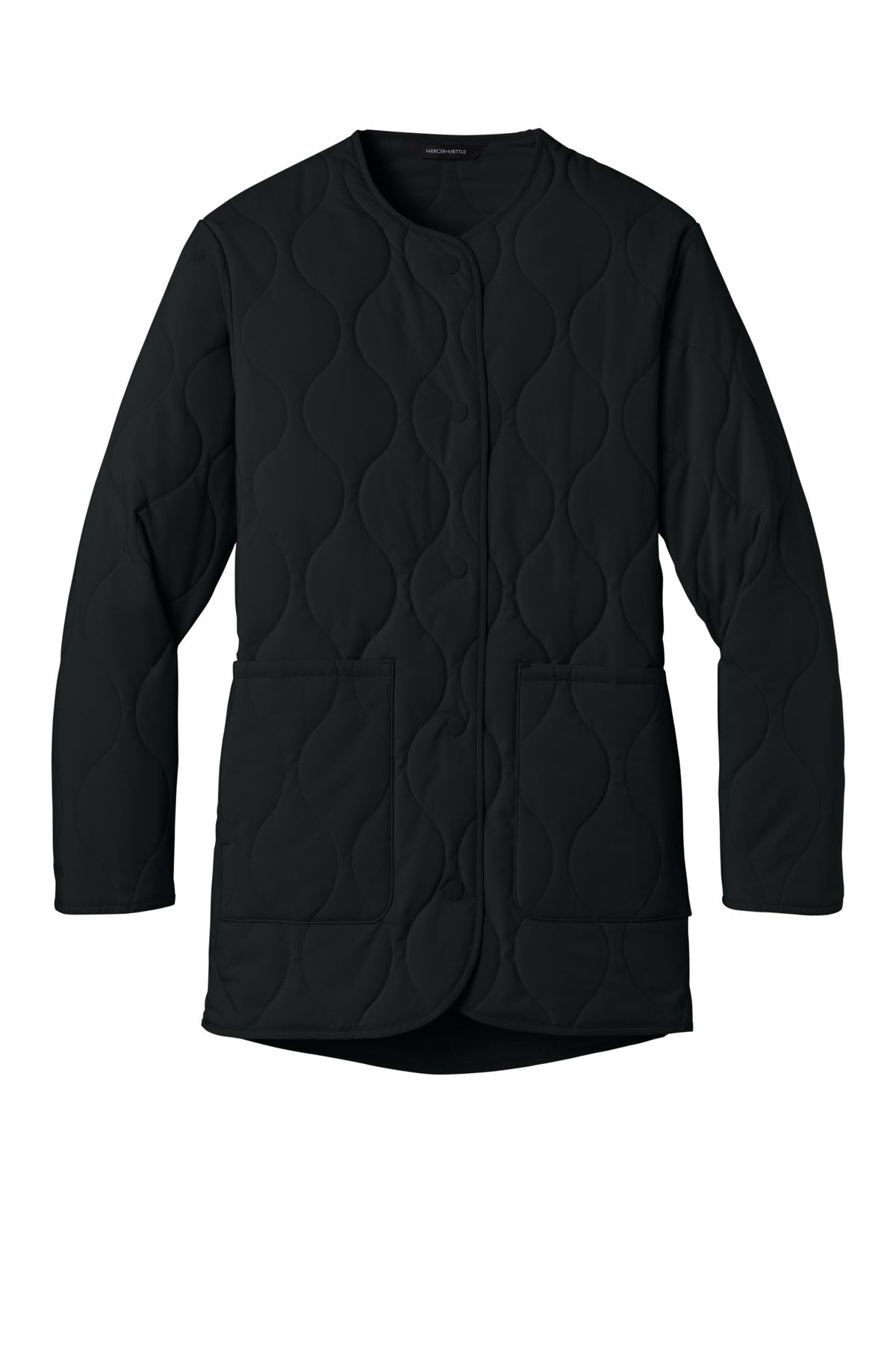 Front View of DeepBlack Mercer+Mettle Women's Quilted Liner Jacket MM7203