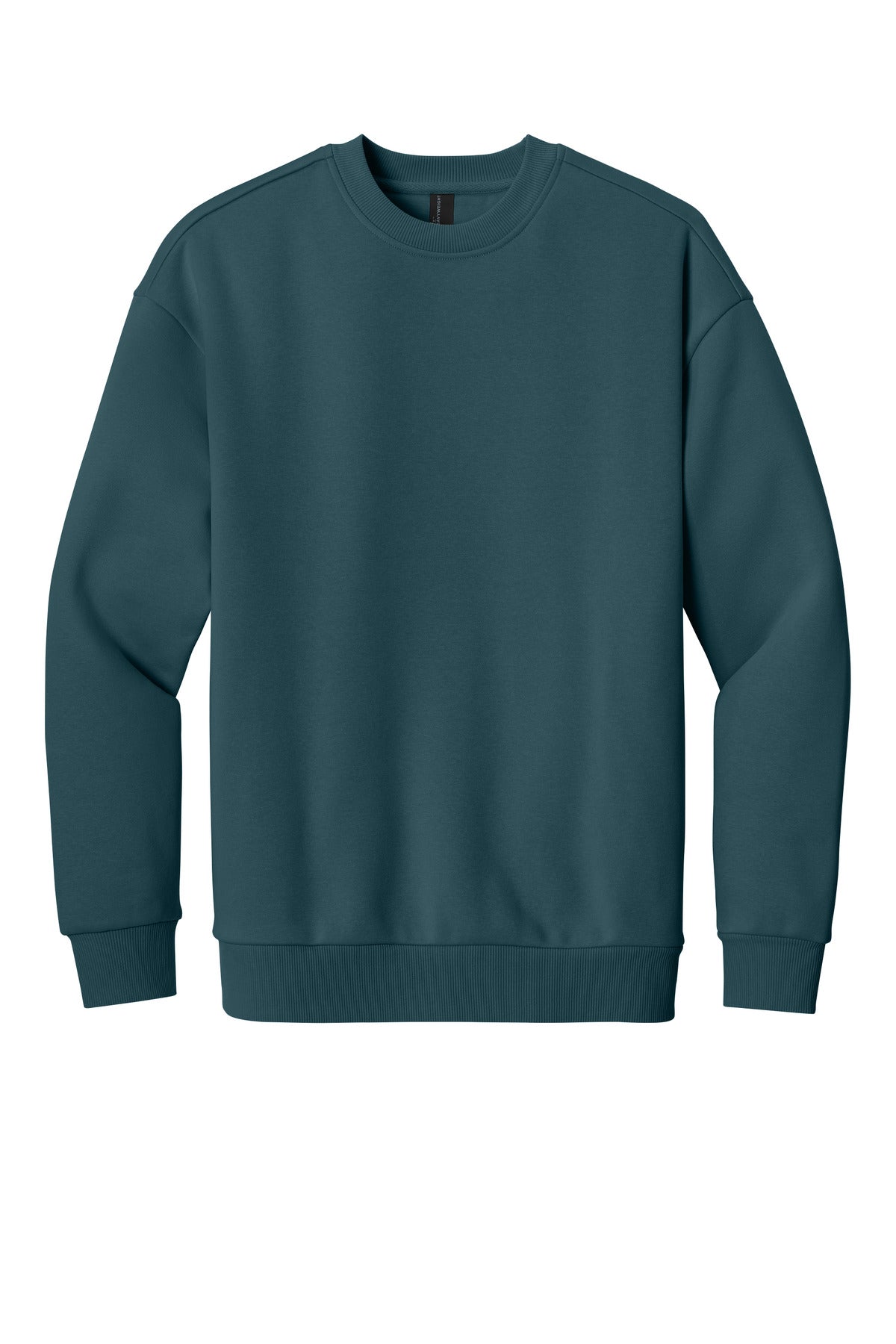 Front View of DeepCyan District V.I.T. Heavyweight Fleece Crew DT6154