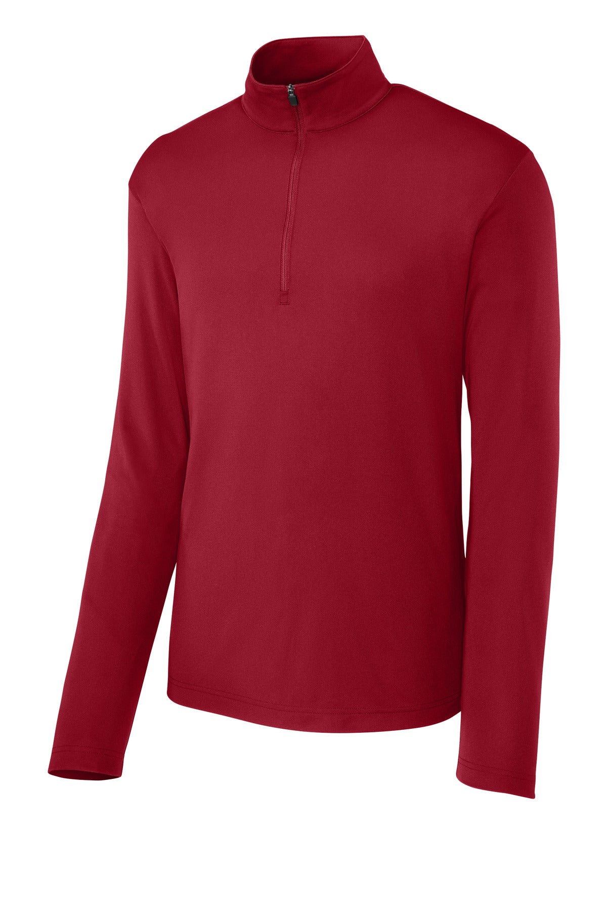 Front View of DeepRed Sport-Tek Micropique Sport-Wick 1/4-Zip ST672