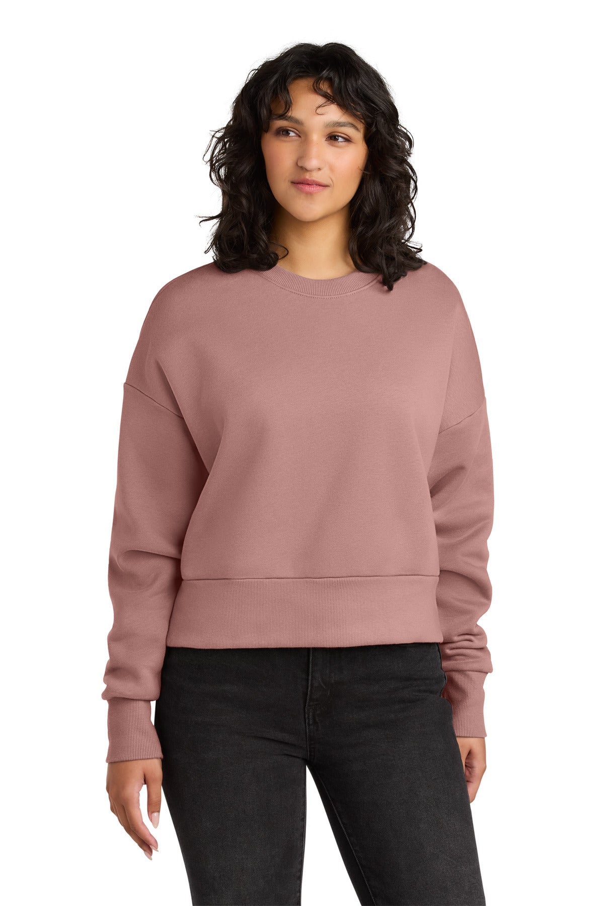 Front View of DesertPink Next Level Apparel Women's Heavyweight Sweatshirt NL9087