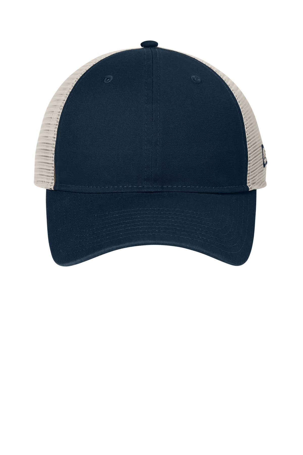 Front View of DpNv/Stone New Era 9TWENTY Unstructured Mesh Snapback Cap NE215