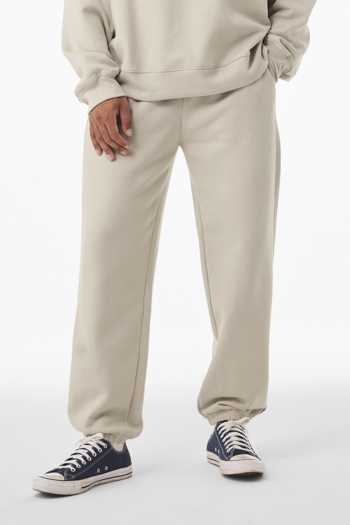 Front View of Dust BELLA+CANVAS Unisex 10-Ounce Heavyweight Sweatpant BC4737