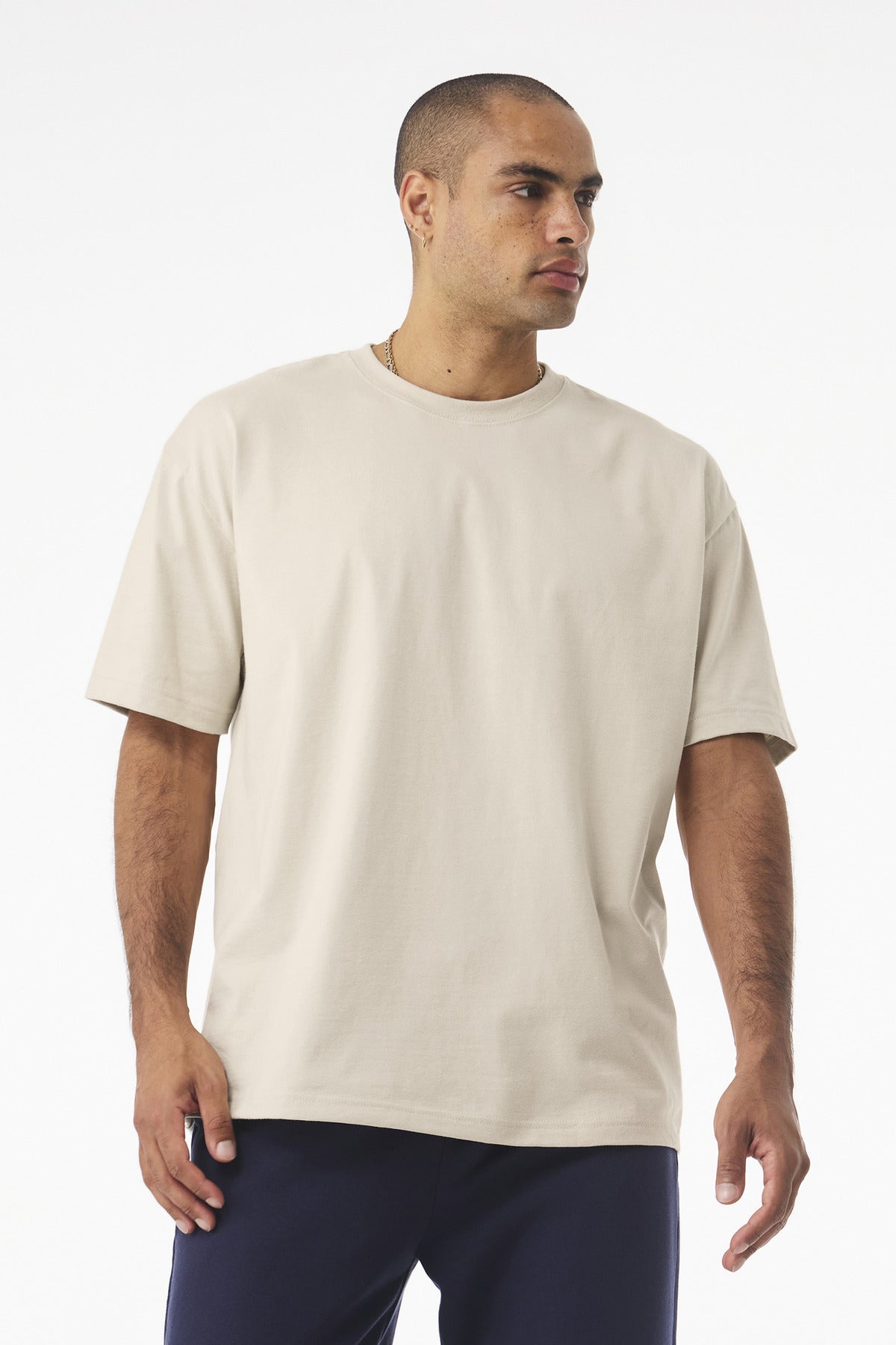 Front View of Dust BELLA+CANVAS Unisex 7.5-Ounce Heavyweight Tee BC4610
