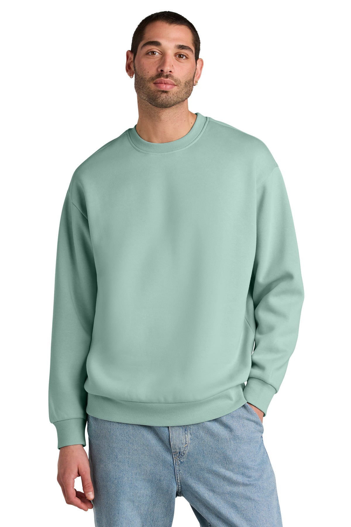 Front View of DustySage District V.I.T. Heavyweight Fleece Crew DT6154