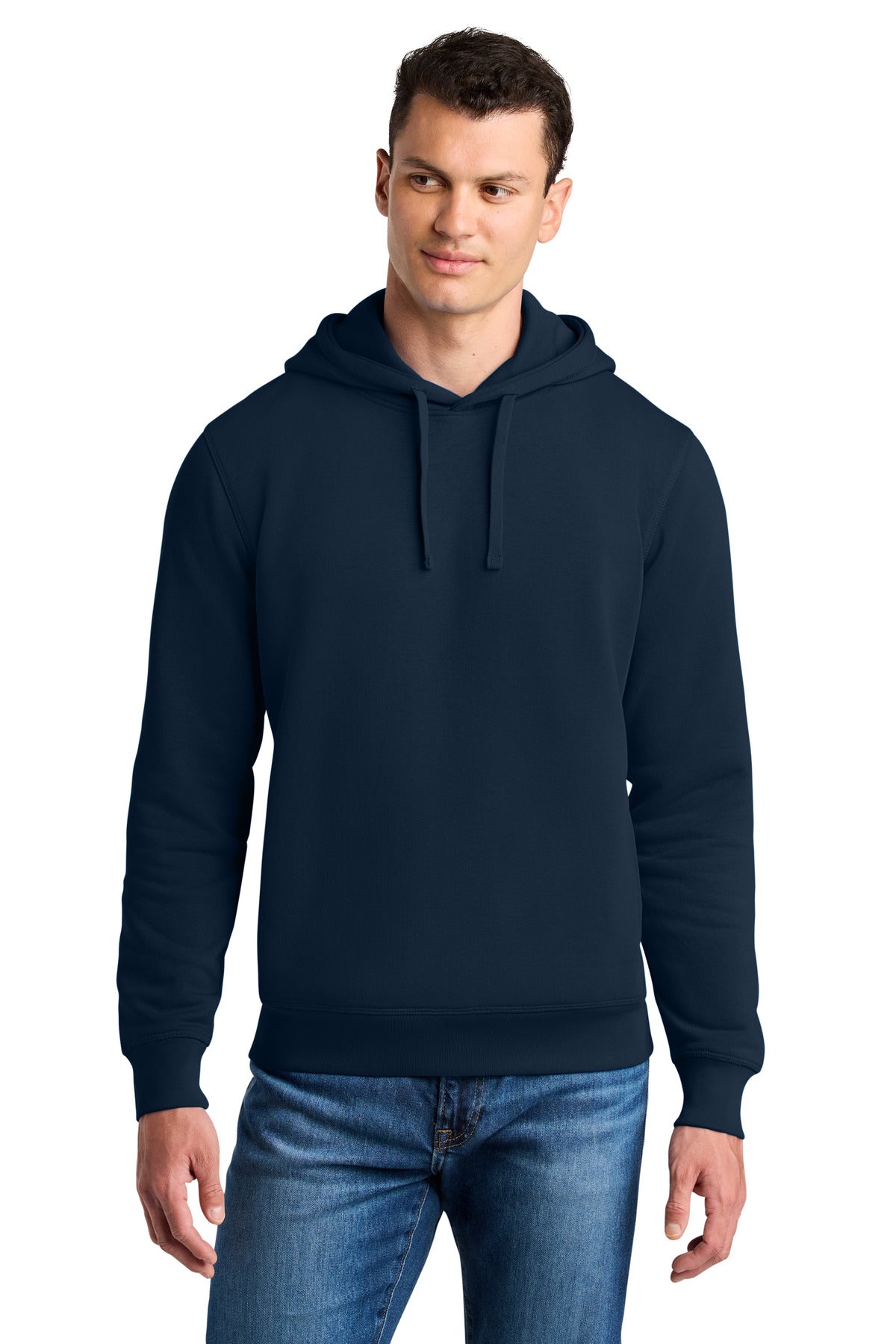Front View of FrenchNavy Stanley/Stella Unisex Sounder Hooded Sweatshirt SXU012