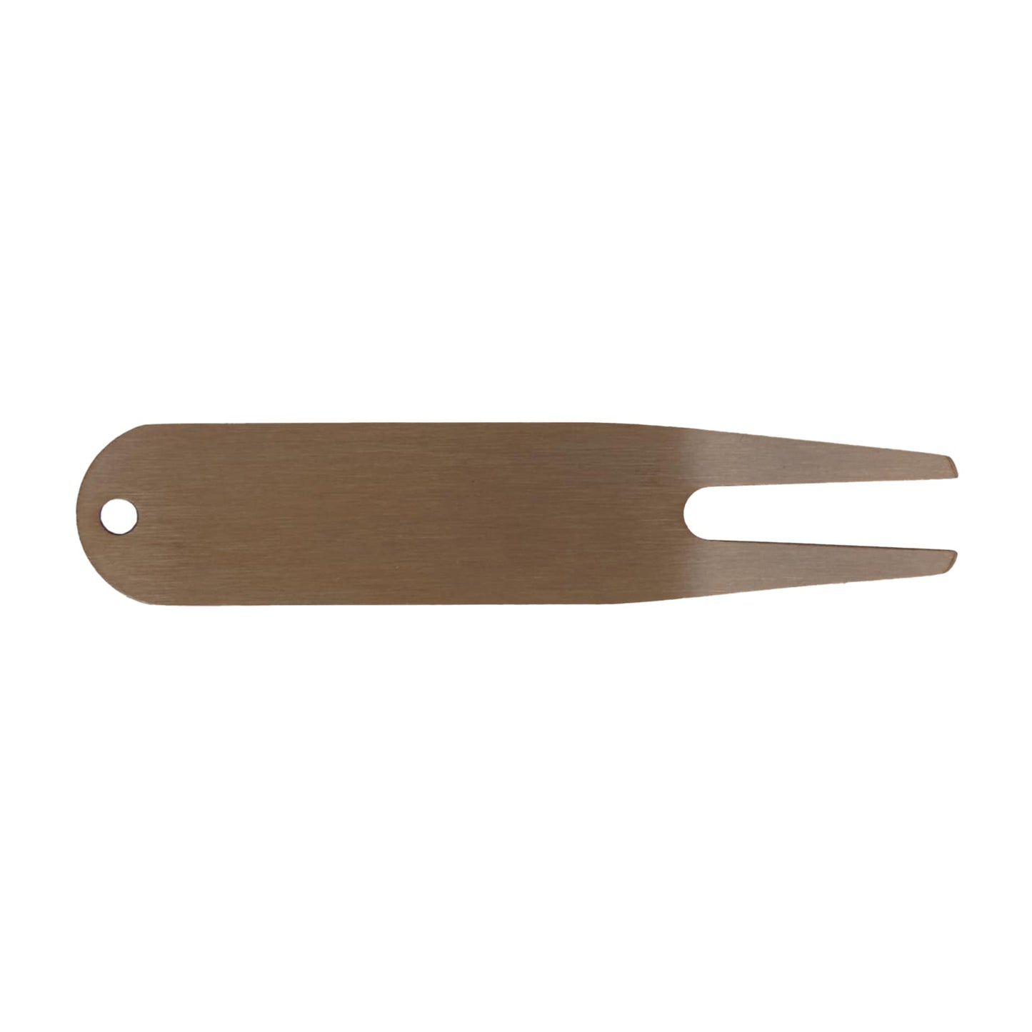 Front View of Gold Classic Metal Divot Tool plain