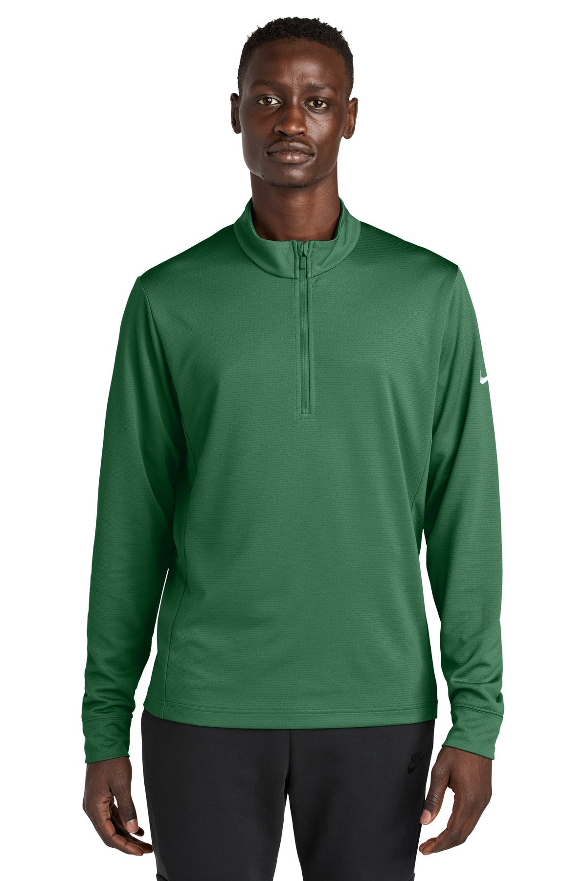 Front View of GorgeGreen Nike Essential 1/2-Zip Cover-Up NKHM8036