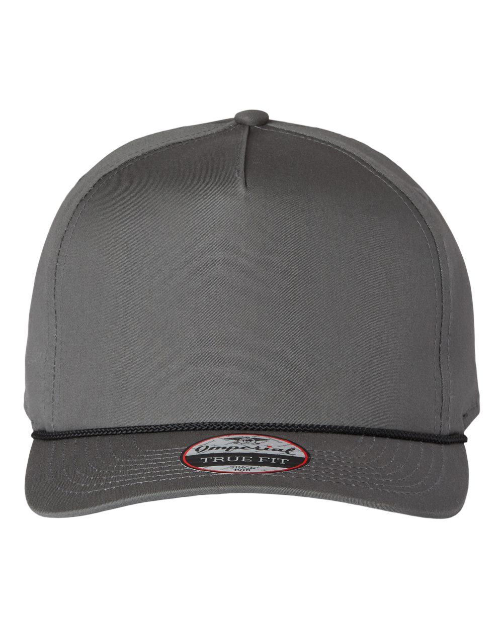 Front View of Graphite/ Black The Barnes Cap - 5056