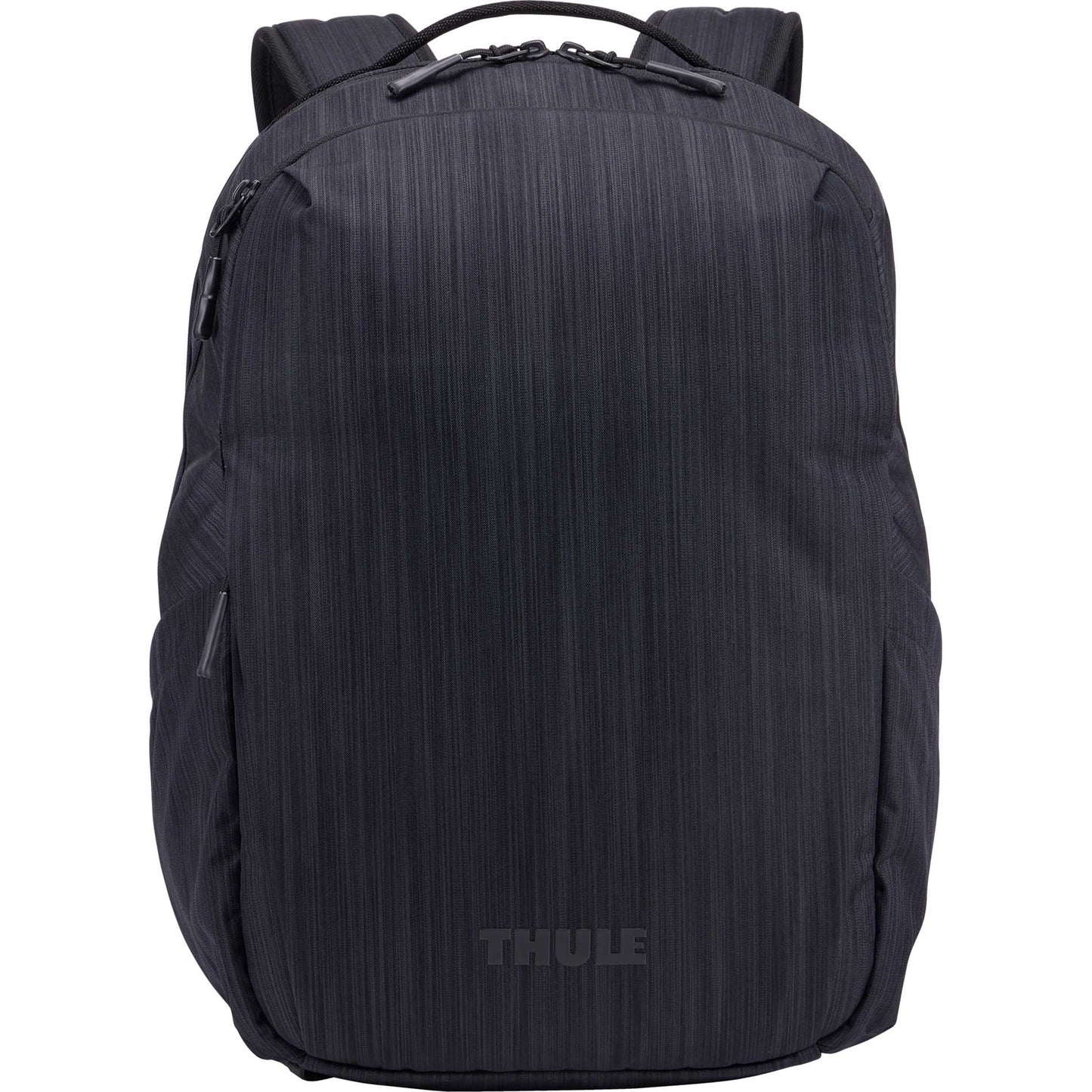 Front View of Gray Thule Recycled Stravan 2.0 Backpack plain