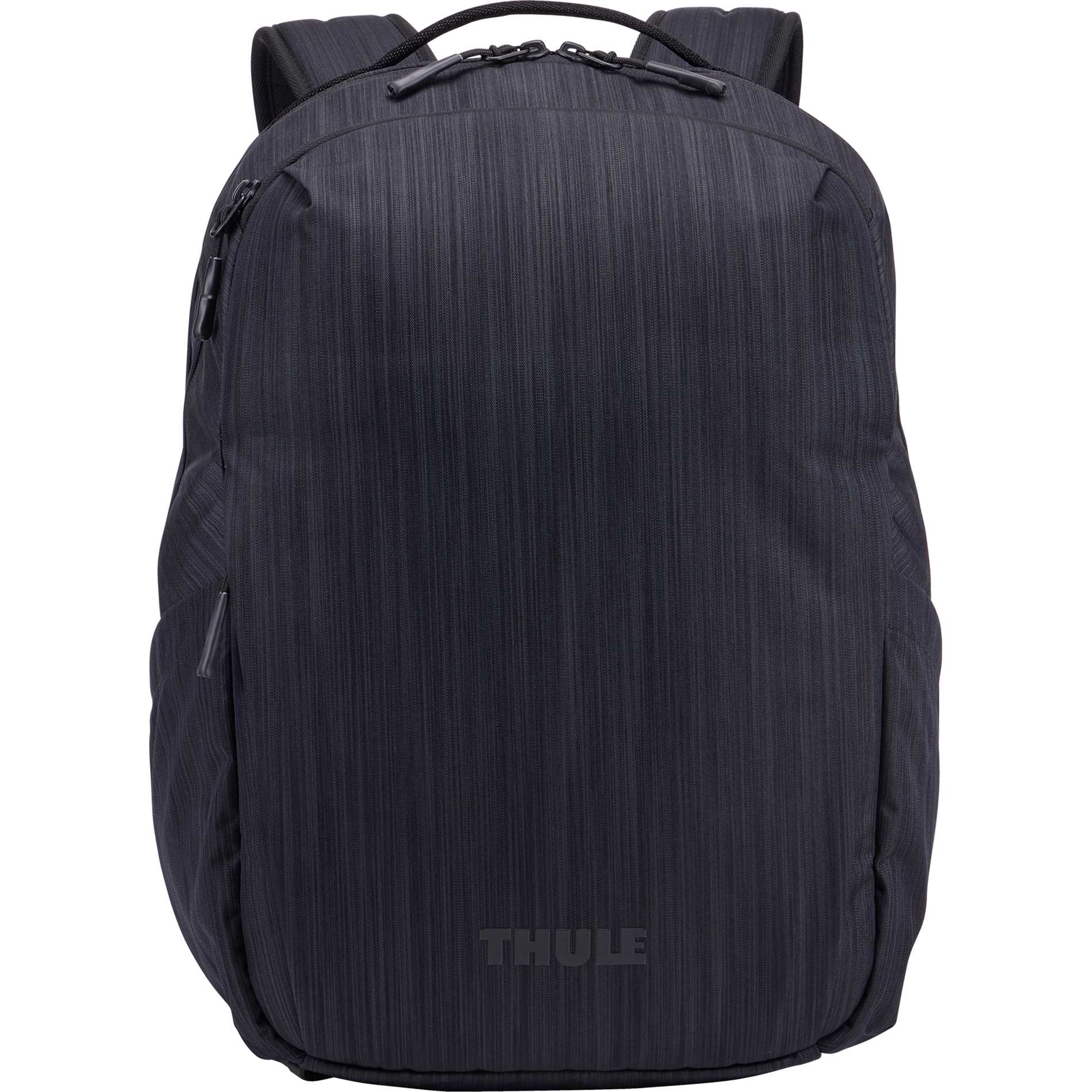 Front View of Gray Thule Recycled Stravan 2.0 Backpack plain