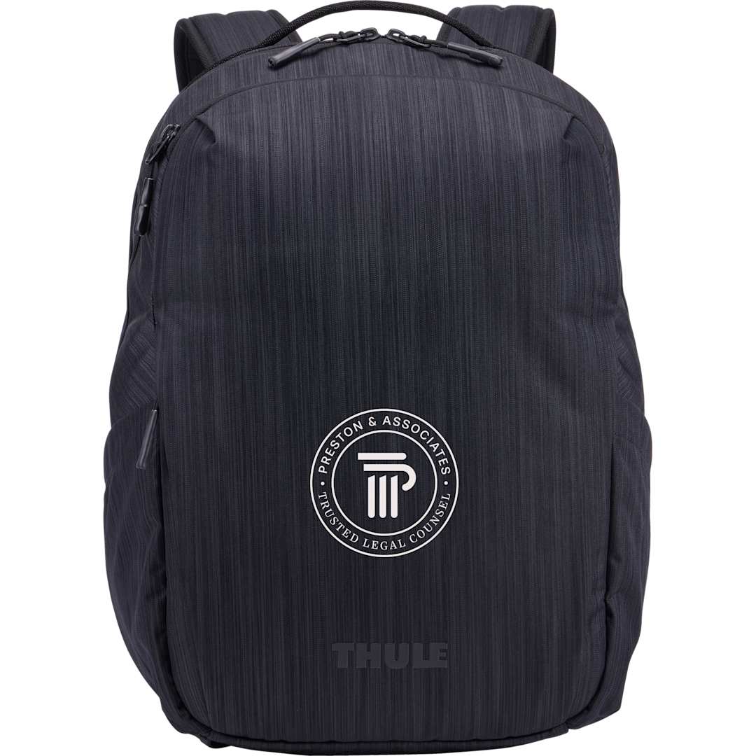 Front View of Gray Thule Recycled Stravan 2.0 Backpack