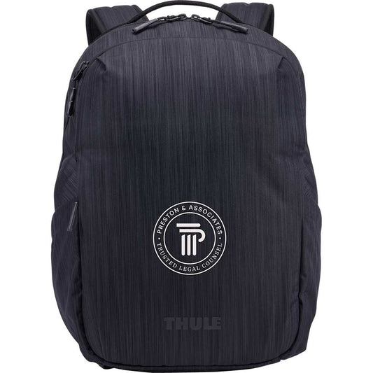 Front View of Gray Thule Recycled Stravan 2.0 Backpack