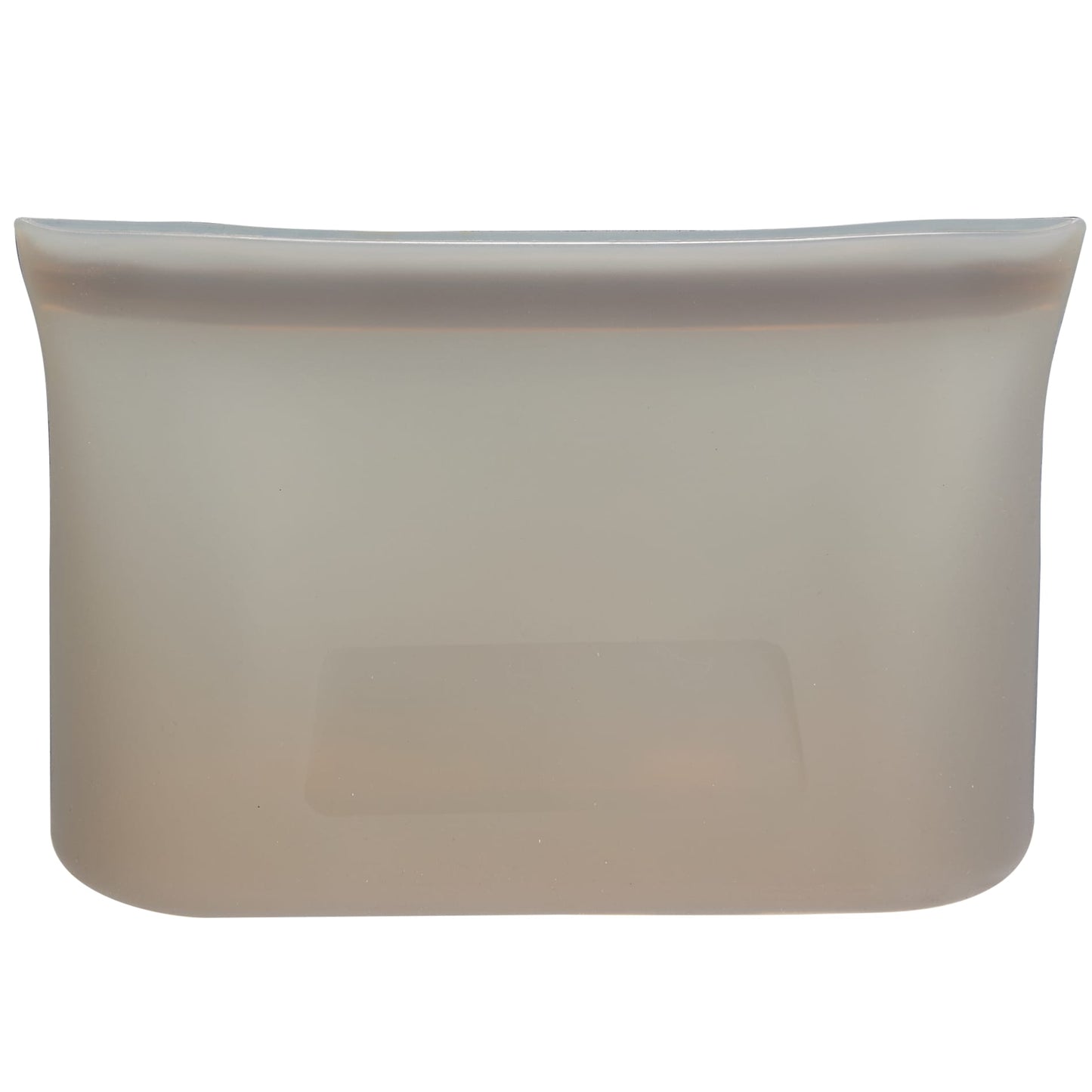 Front View of Gray Zili Silicone Food Storage Bag 16oz plain