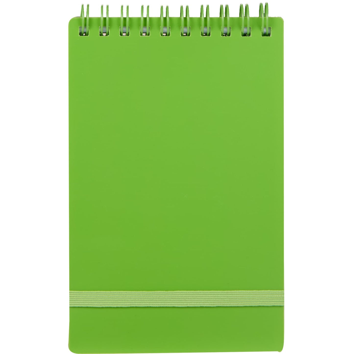 Front View of Green 3" x 5" Recycled Stand Up Pocket Jotter plain