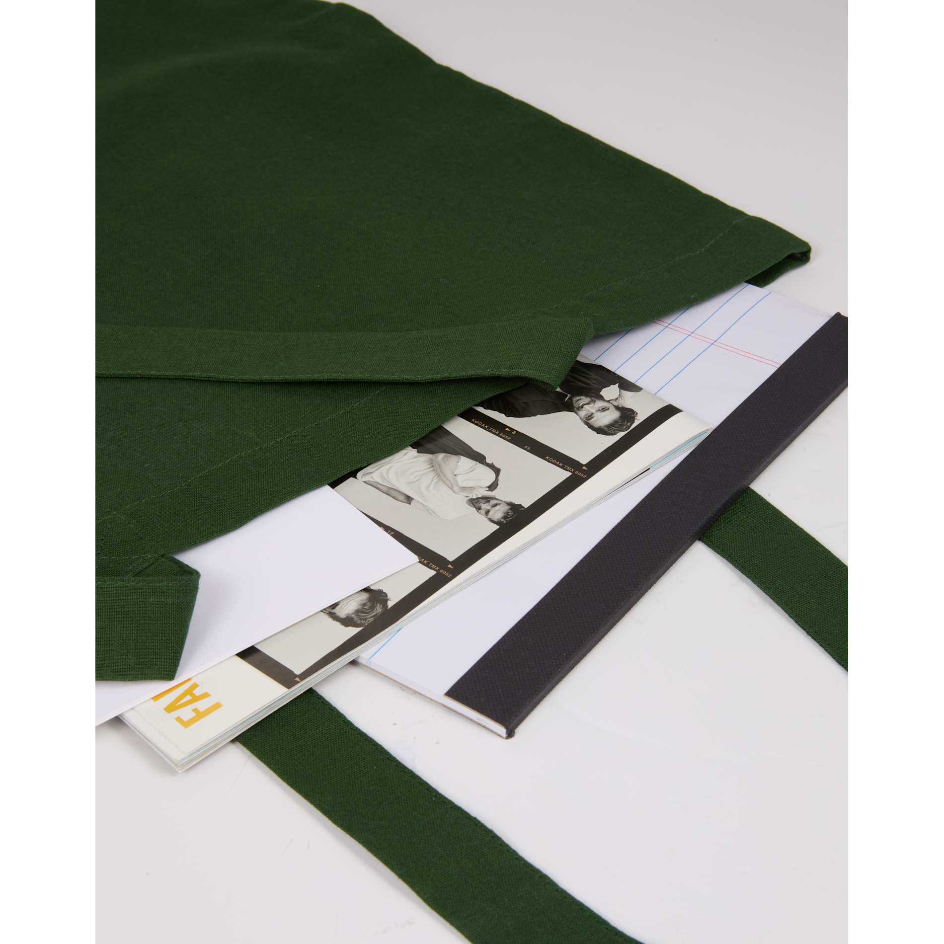 Front View of Green Organic 4oz Cotton Tote