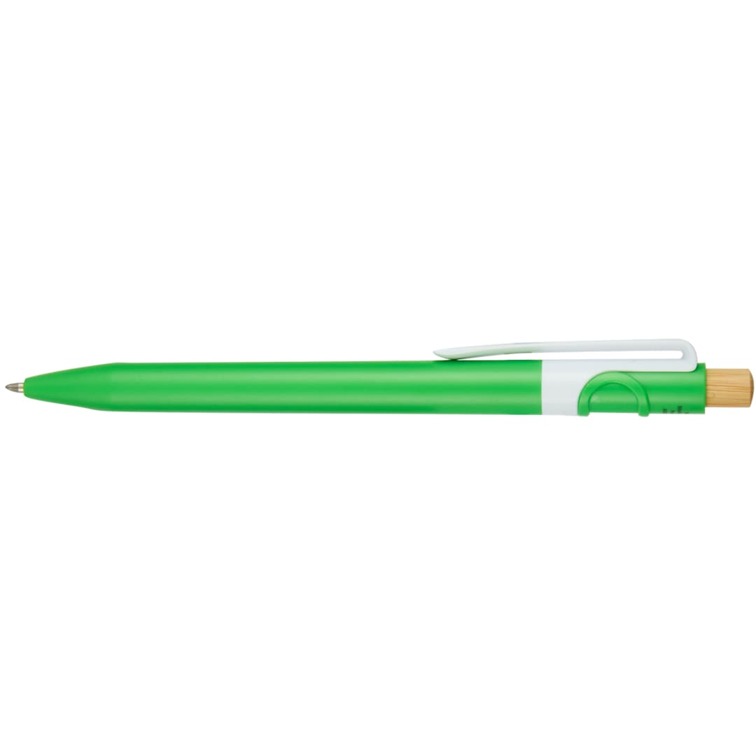 Front View of Green Sunburst Recycled Gel Pen plain