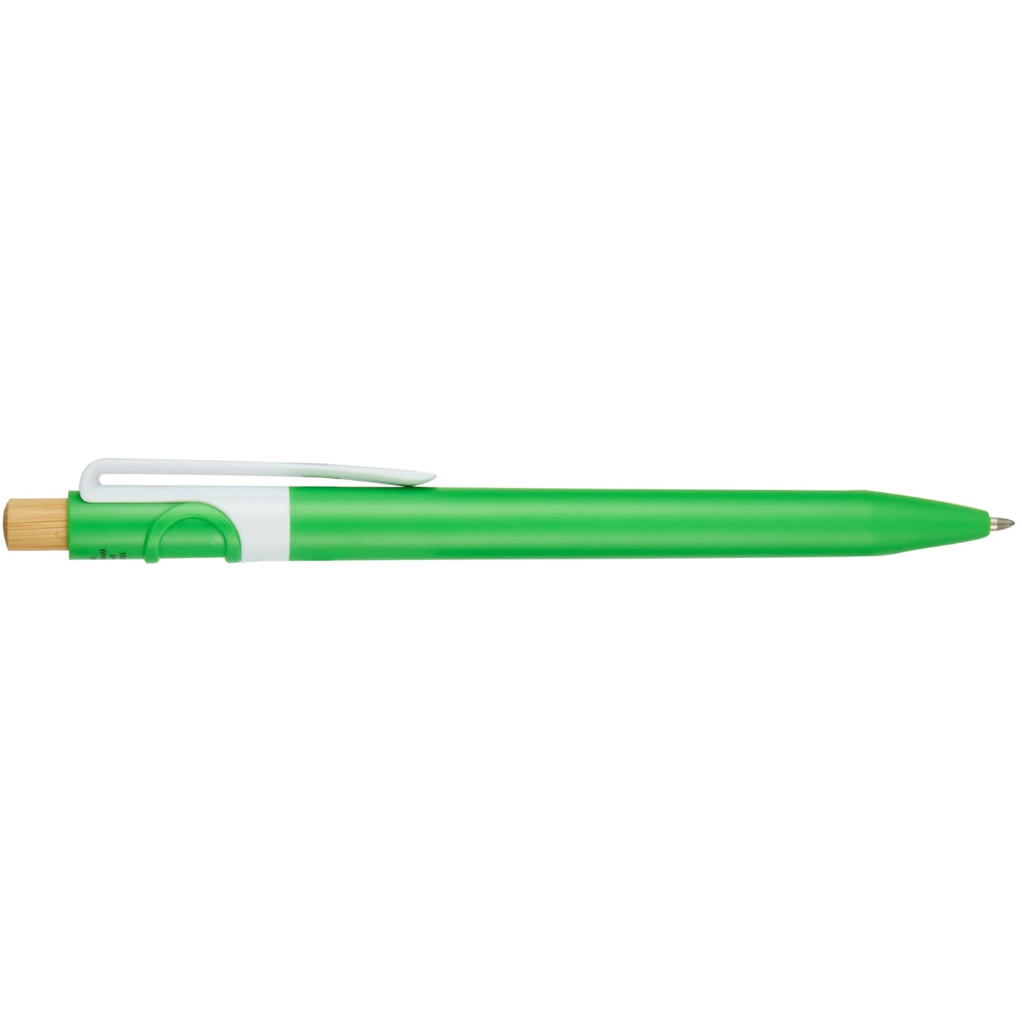 Front View of Green Sunburst Recycled Gel Pen plain