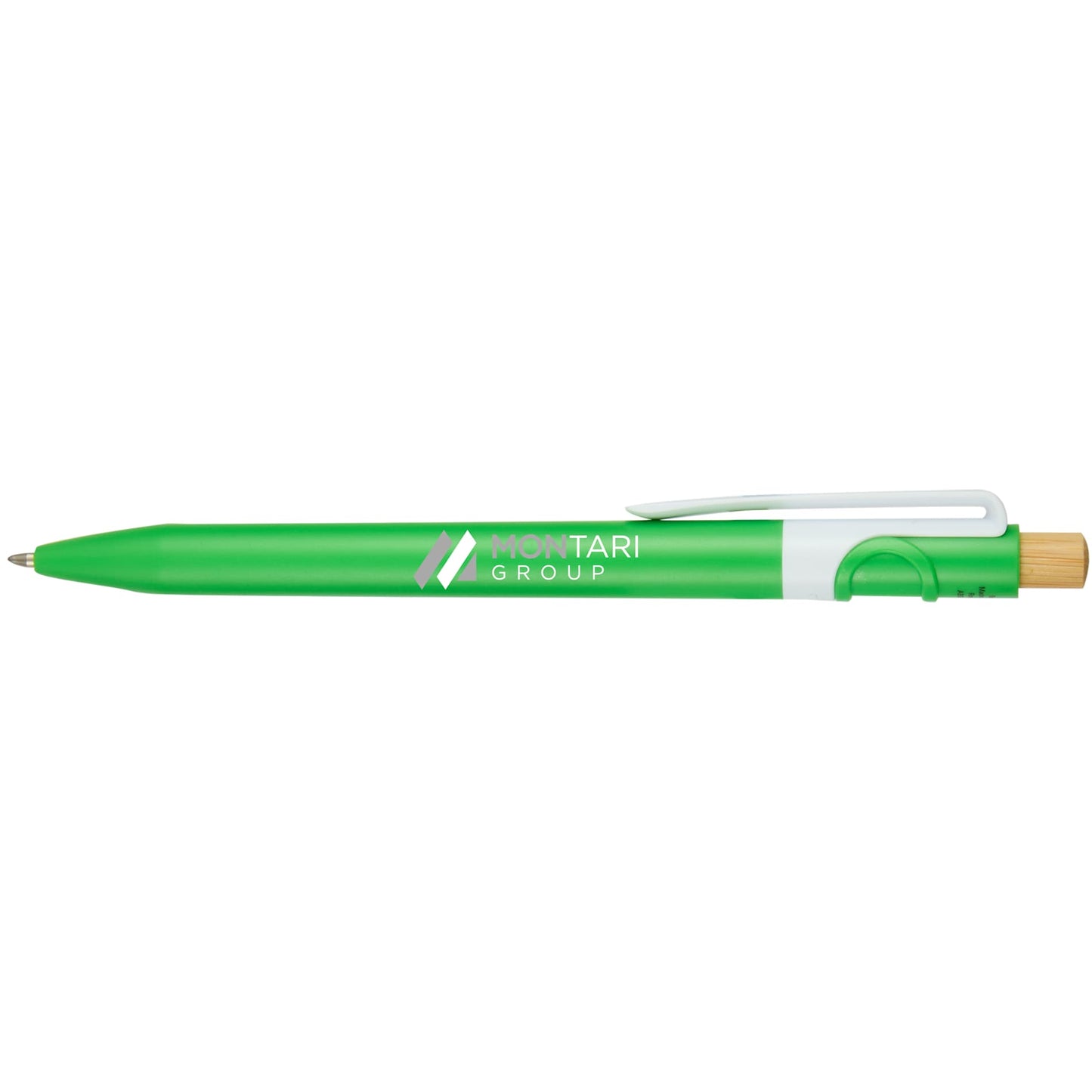 Front View of Green Sunburst Recycled Gel Pen