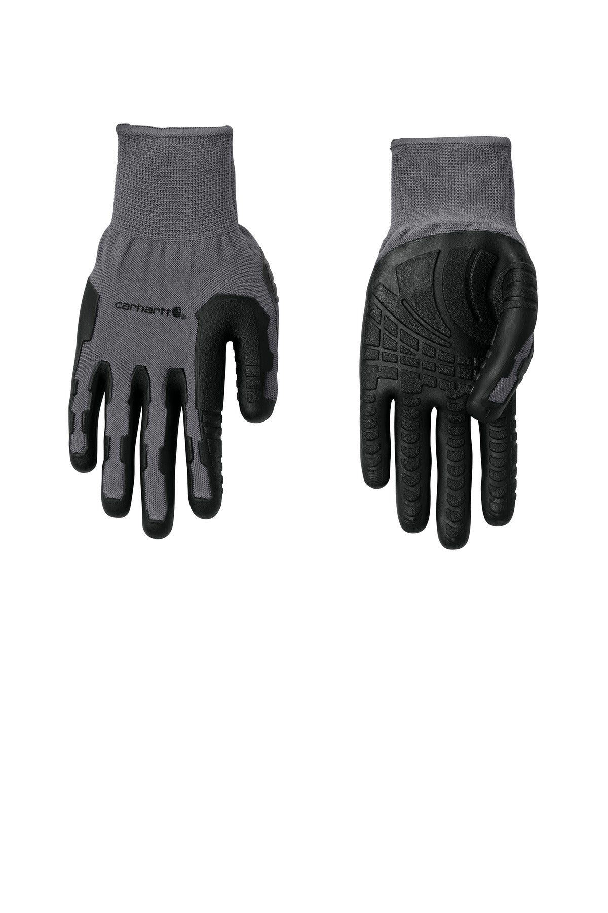 Front View of Grey Carhartt C-Grip Glove CTGC0703