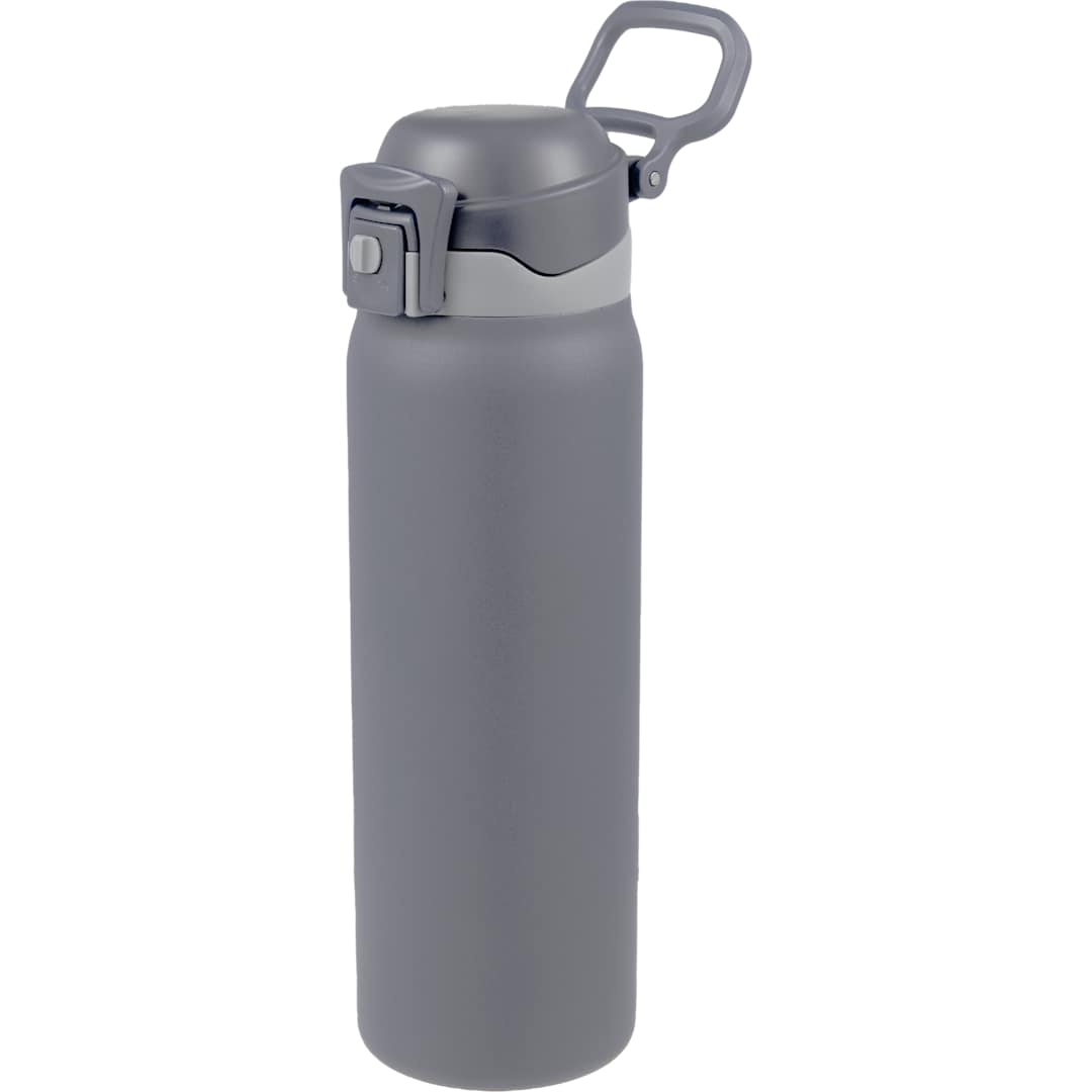 Front View of Grey Rhine 2 in 1 Vacuum Eco-Friendly Bottle 30oz plain