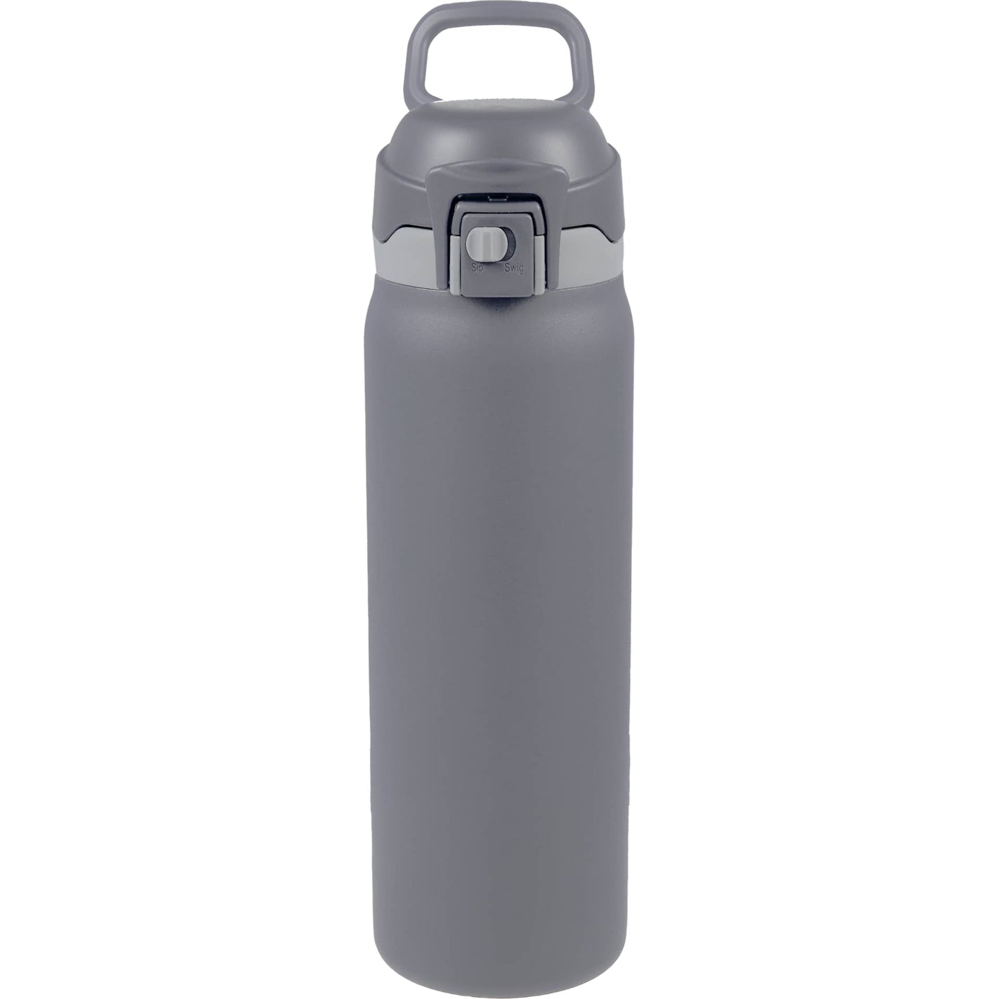 Front View of Grey Rhine 2 in 1 Vacuum Eco-Friendly Bottle 30oz plain