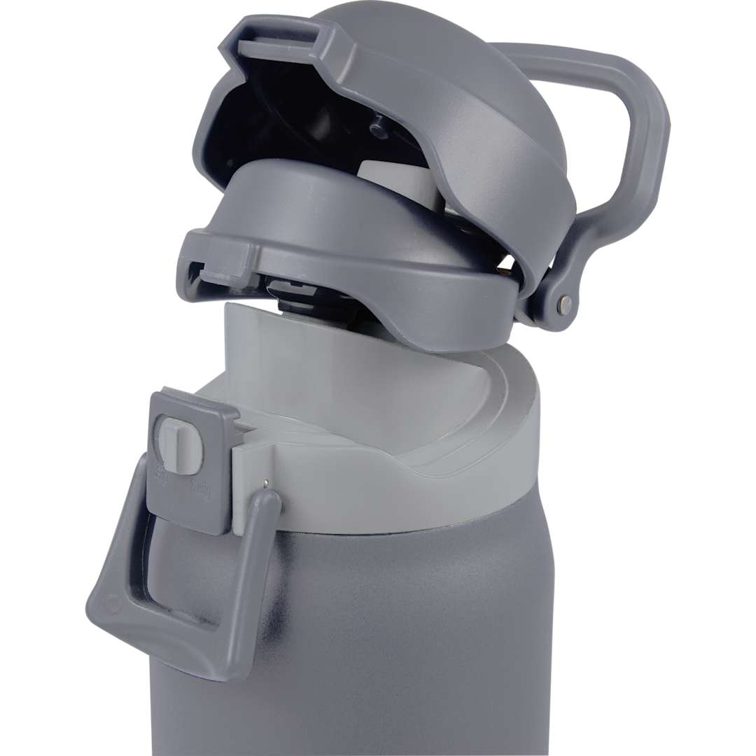 Front View of Grey Rhine 2 in 1 Vacuum Eco-Friendly Bottle 30oz
