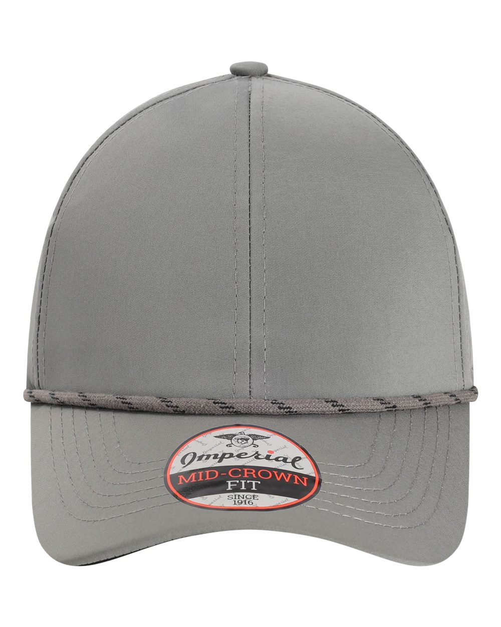 Front View of Grey The Habanero Performance Rope Cap - 6054