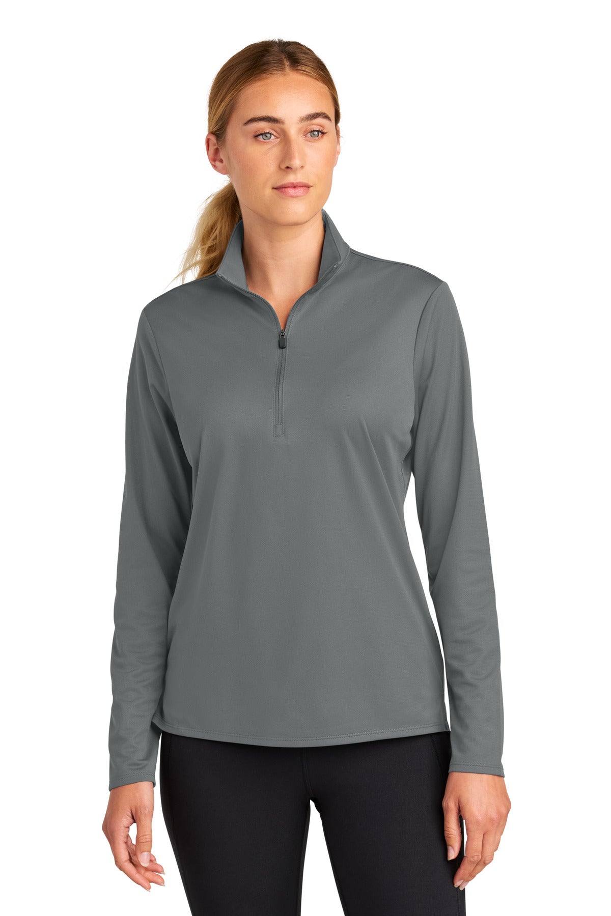 Front View of GyConcrete Sport-Tek Women's Micropique Sport-Wick 1/4-Zip LST672