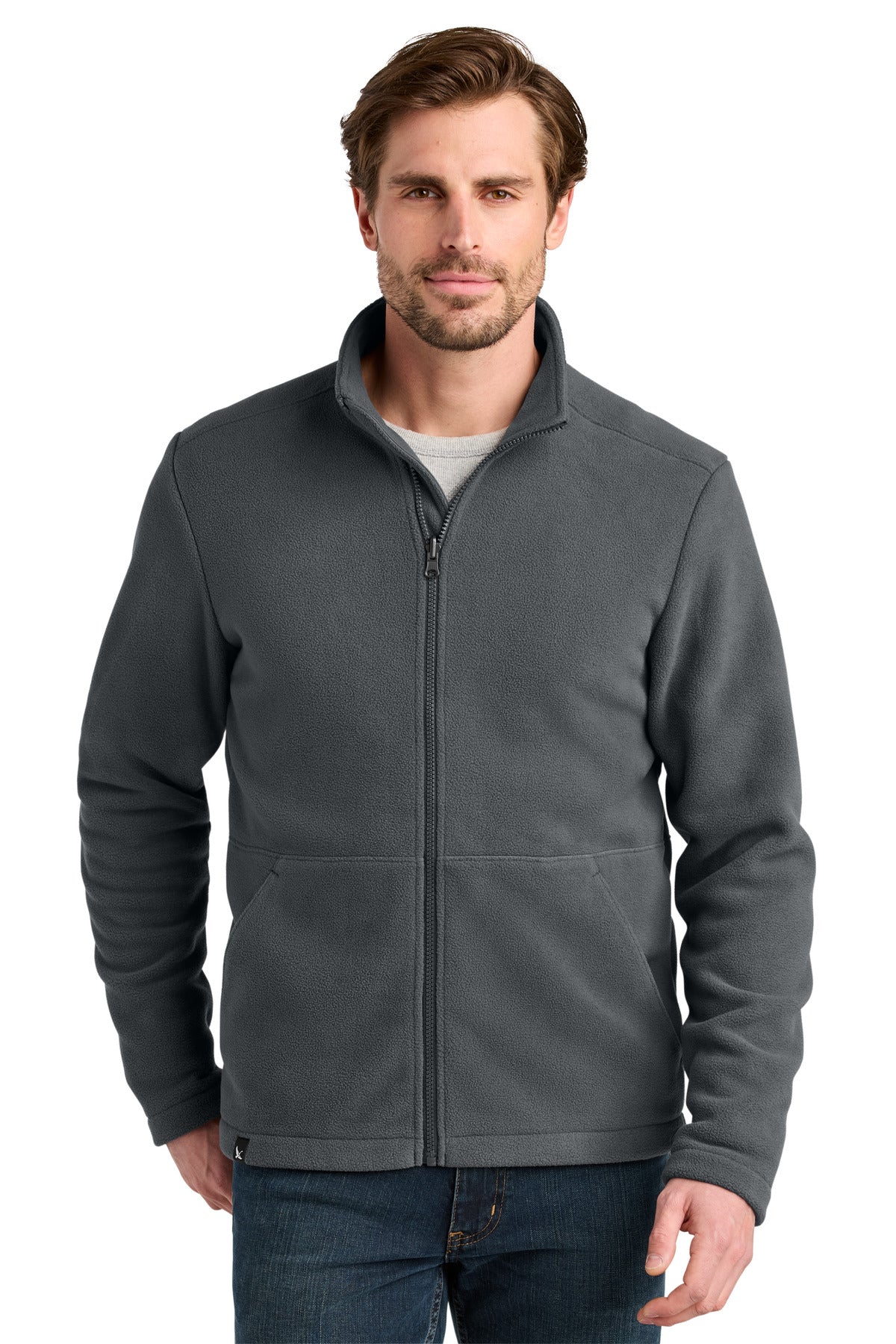 Front View of GySt/MetGy Eddie Bauer WeatherEdge Ridge 3-in-1 Jacket EB658