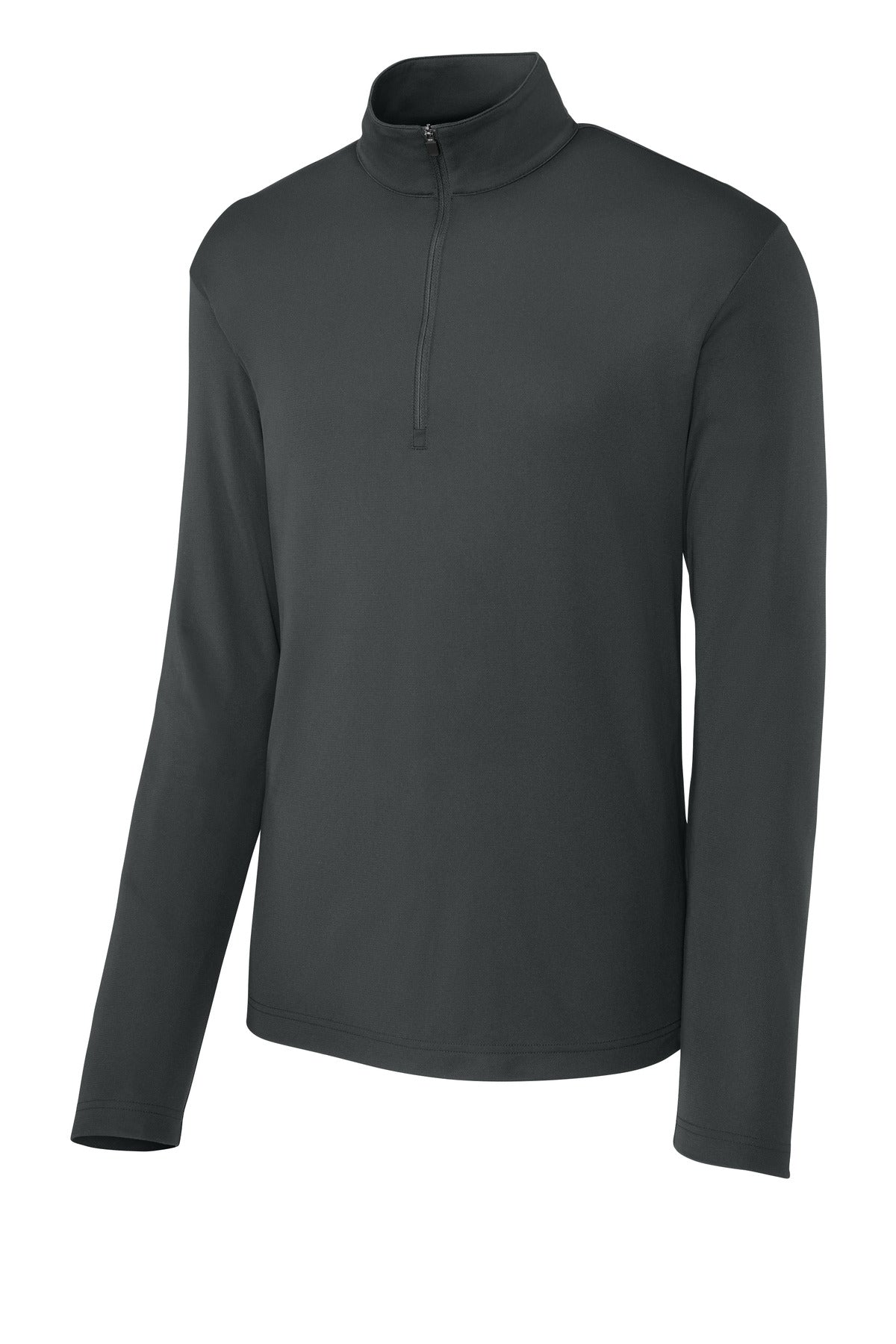 Front View of IronGrey Sport-Tek Micropique Sport-Wick 1/4-Zip ST672