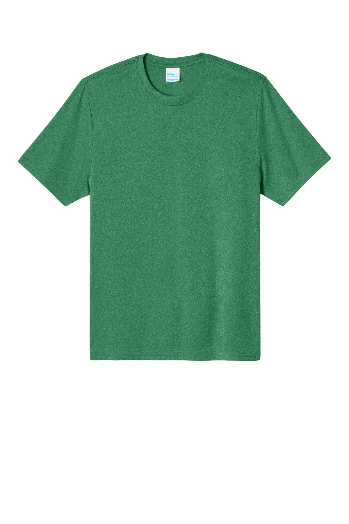 Front View of KellyHthr Port & Co Heather Performance Tee PC390
