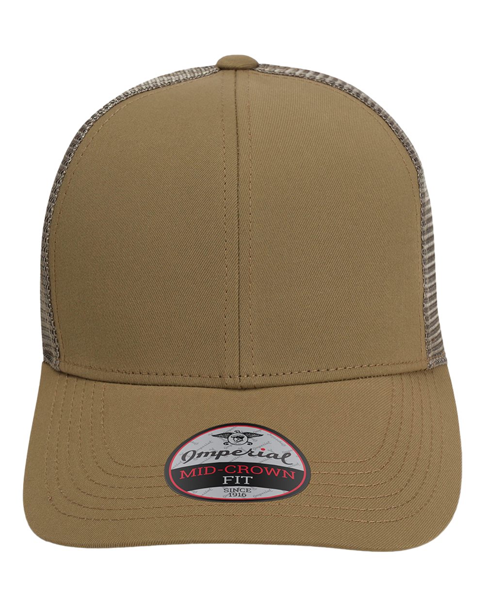 Front View of Khaki The Whitaker Mesh Cap - 1988M