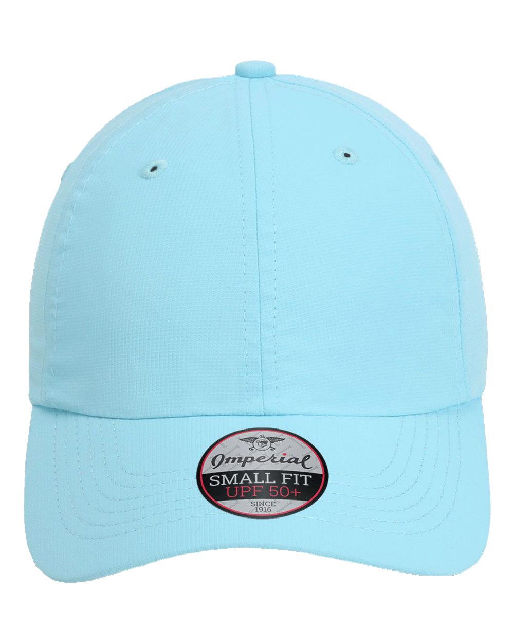 Front View of Light Blue The Hinsen Women's Performance Ponytail Cap - L338