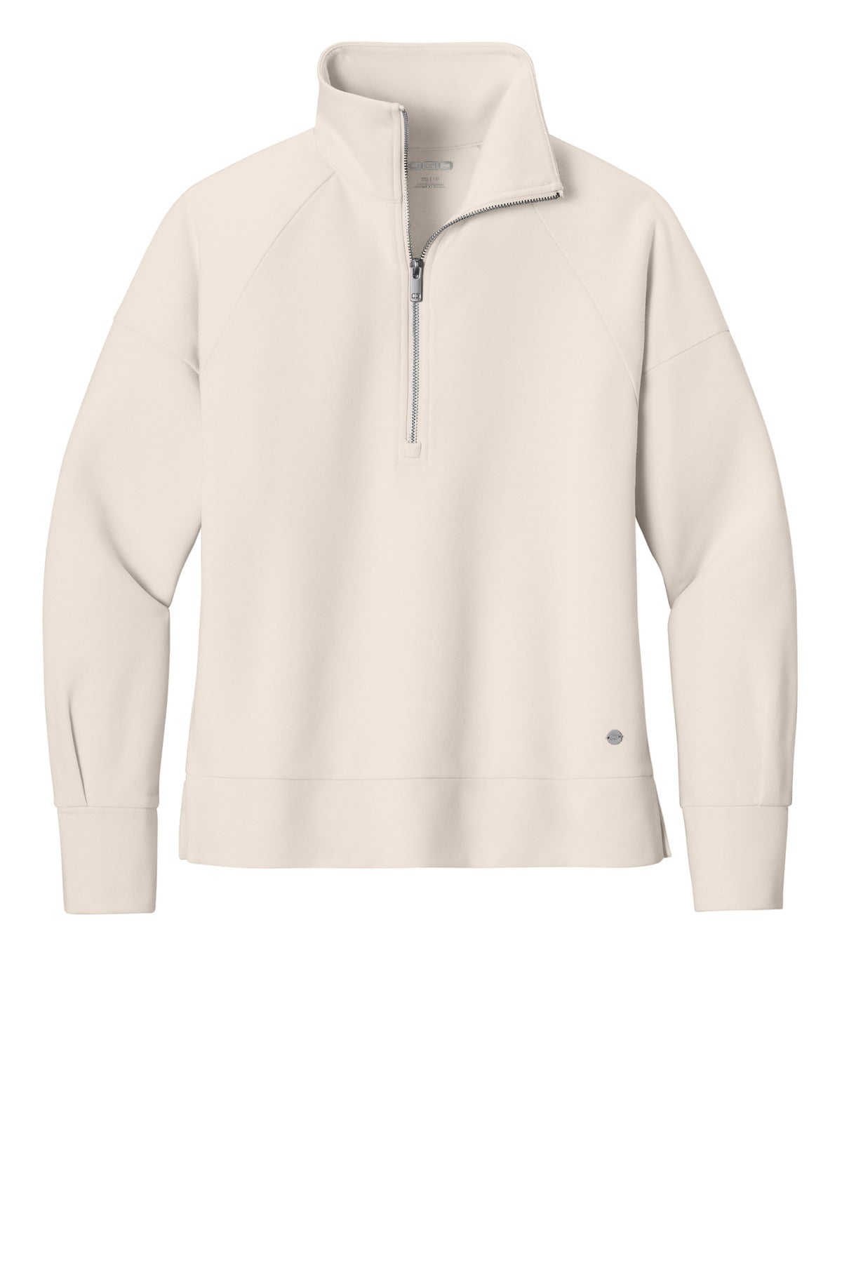 Front View of LightSuede OGIO Women's Luuma 1/2-Zip LOG814