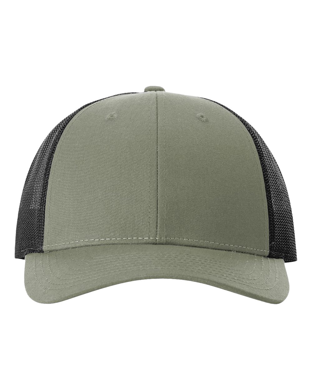 Front View of Loden Green/ Black Low Pro Trucker Cap - 115