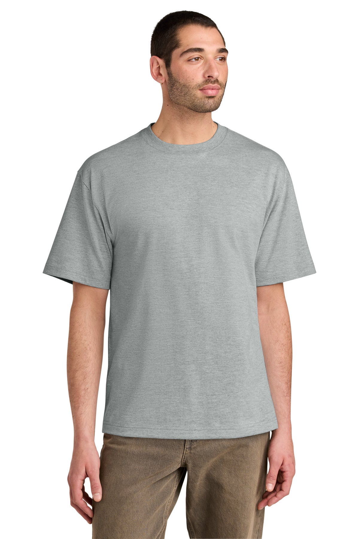Front View of LtHtGry District Heavyweight Very Important Tee DT6065