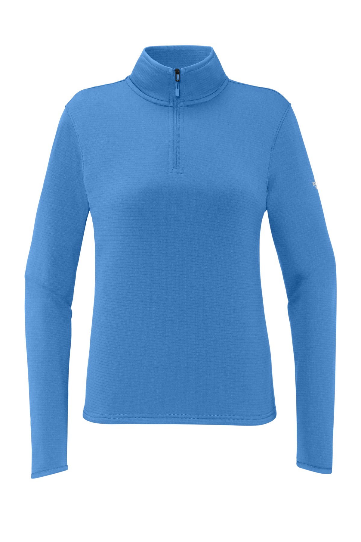 Front View of MarinaBlue The North Face Women's Aim 1/4-Zip Fleece NF0A8FQK