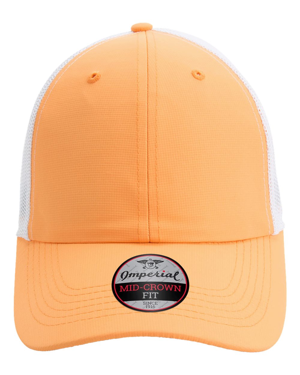Front View of Melon Orange/ White The Original Sport Mesh Cap - X210SM