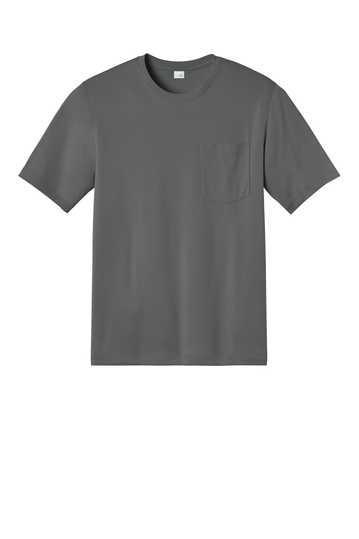 Front View of MetalGrey CornerStone Workwear Pro Short Sleeve Pocket Tee CS440P