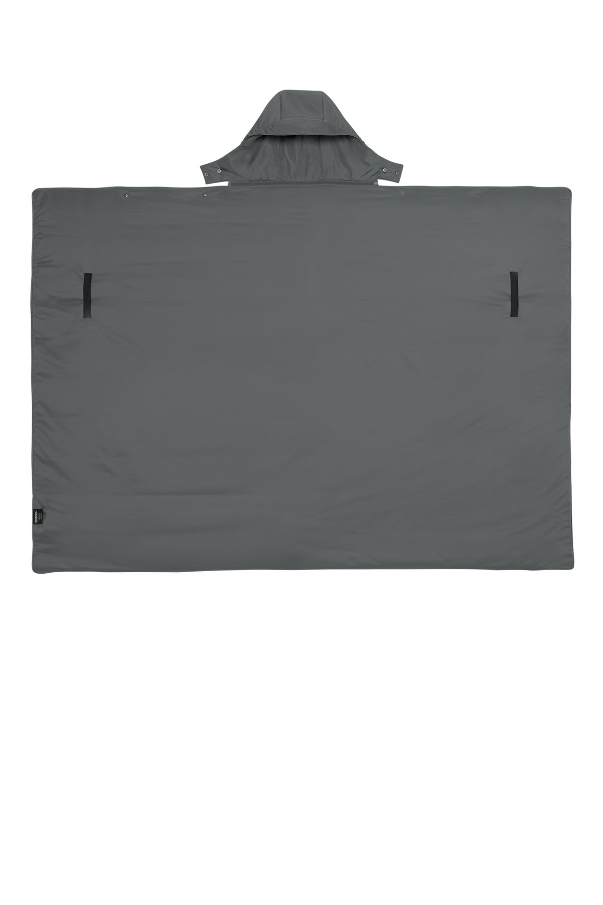 Front View of MetalGrey Eddie Bauer Puffy Camp Poncho EB755