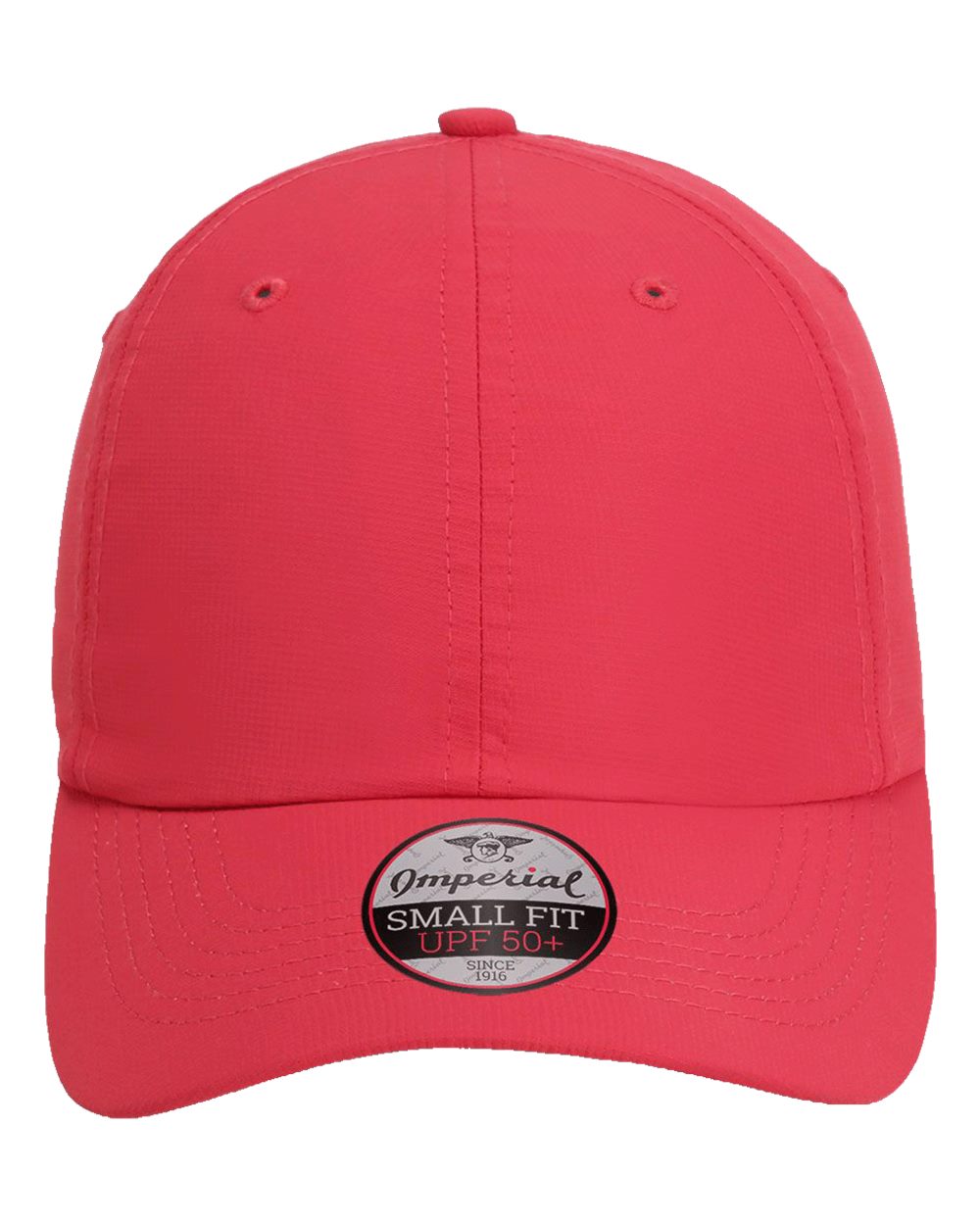 Front View of Nantucket Red The Hinsen Women's Performance Ponytail Cap - L338