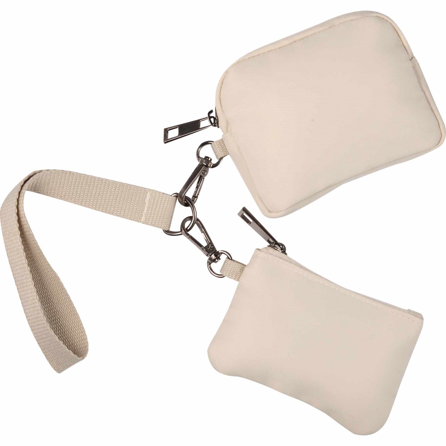 Front View of Natural Daybreak Recycled Dual Lanyard plain