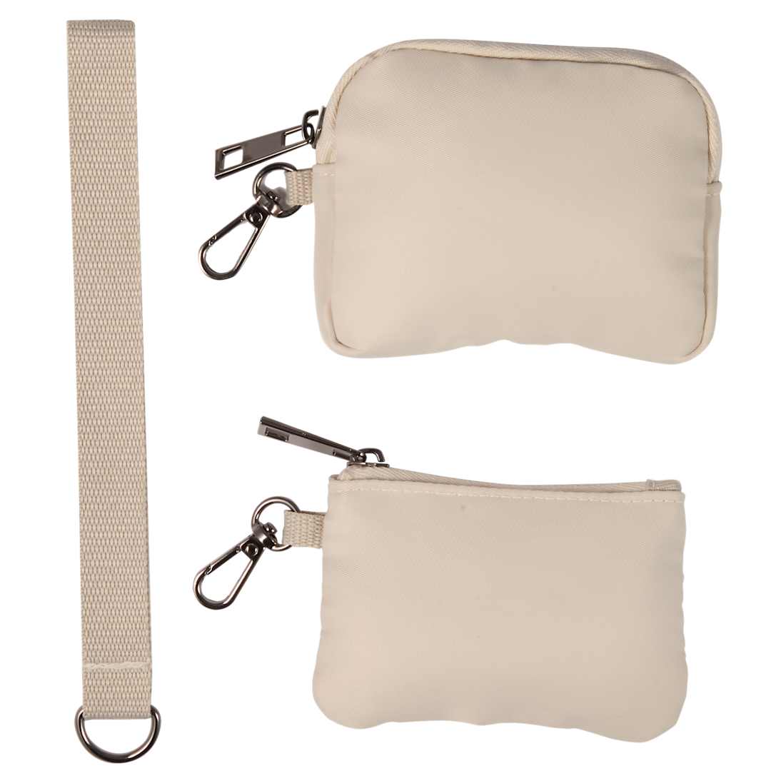 Front View of Natural Daybreak Recycled Dual Lanyard plain