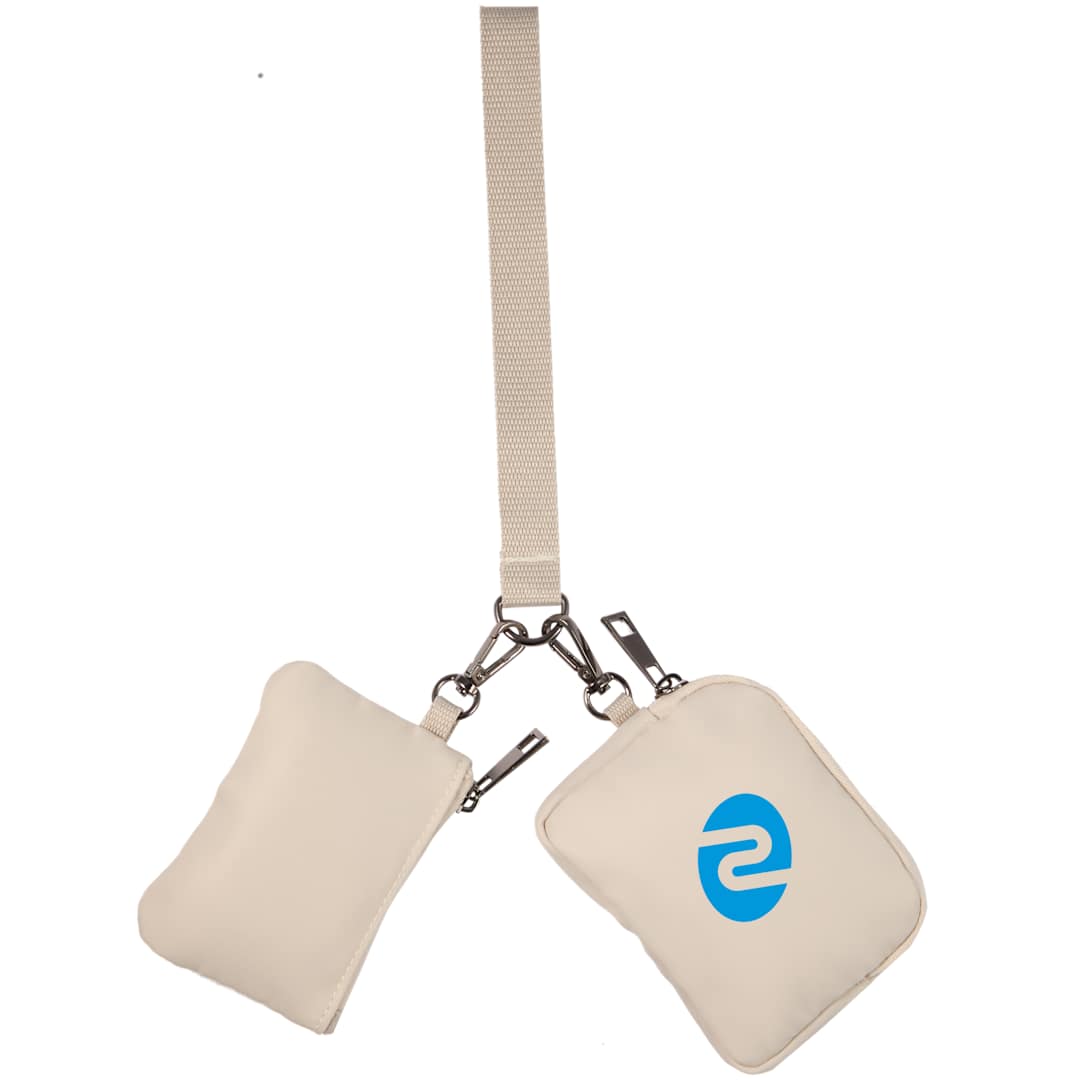 Front View of Natural Daybreak Recycled Dual Lanyard