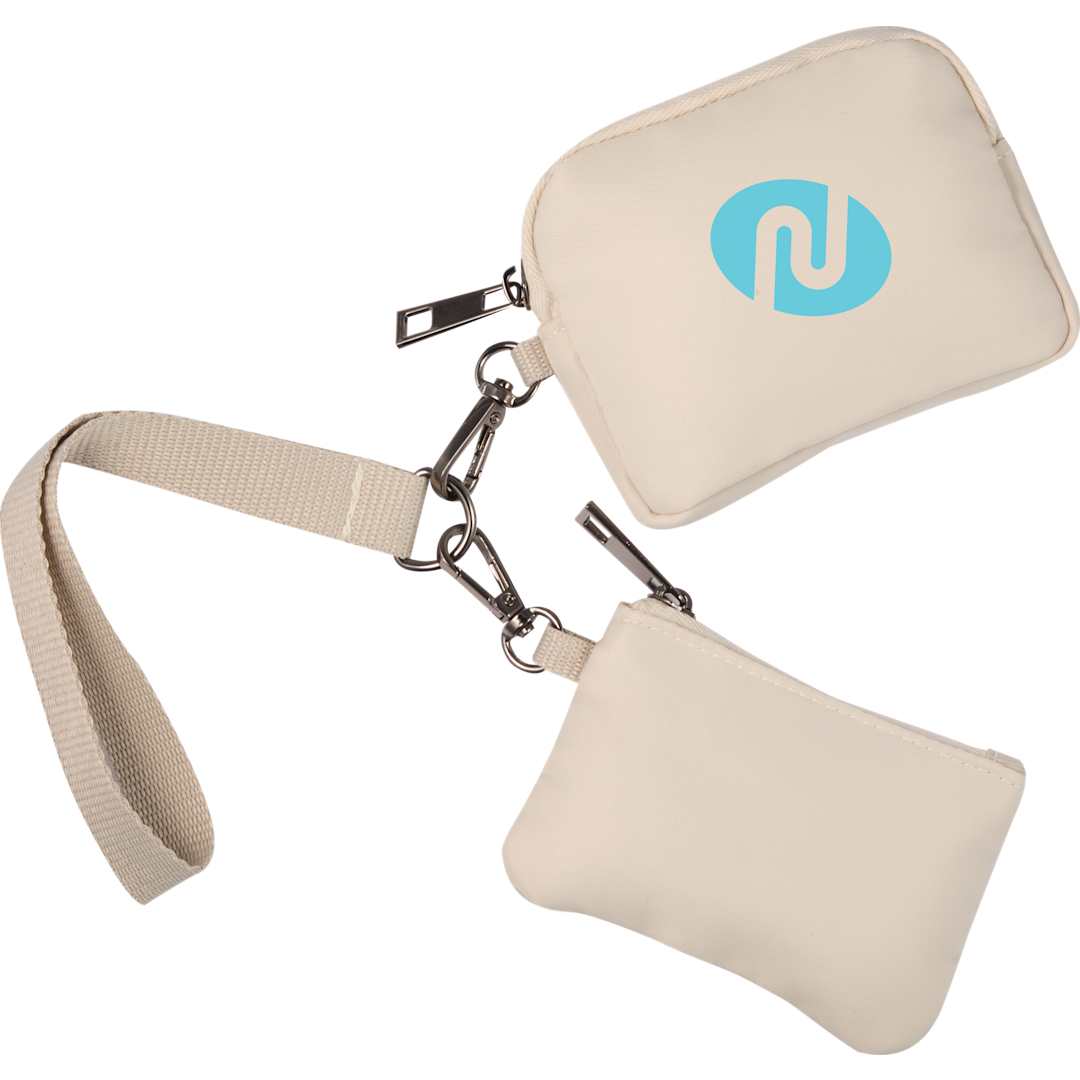 Front View of Natural Daybreak Recycled Dual Lanyard