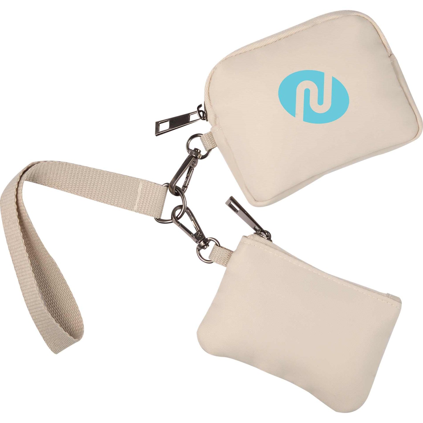 Front View of Natural Daybreak Recycled Dual Lanyard