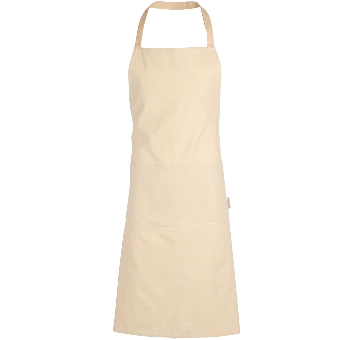 Front View of Natural Recycled Cotton Apron plain