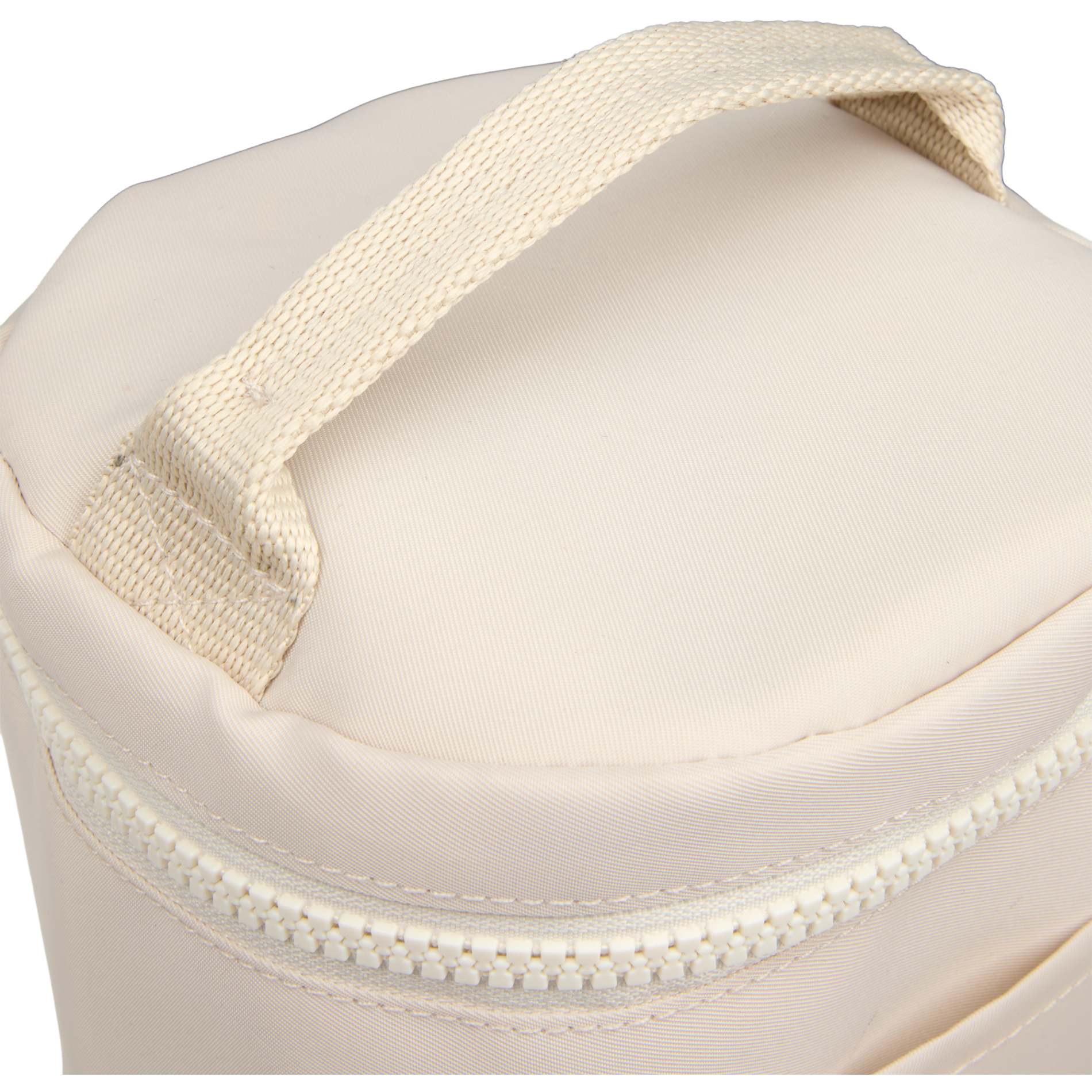 Front View of Natural Wellable Recycled Round Travel Case