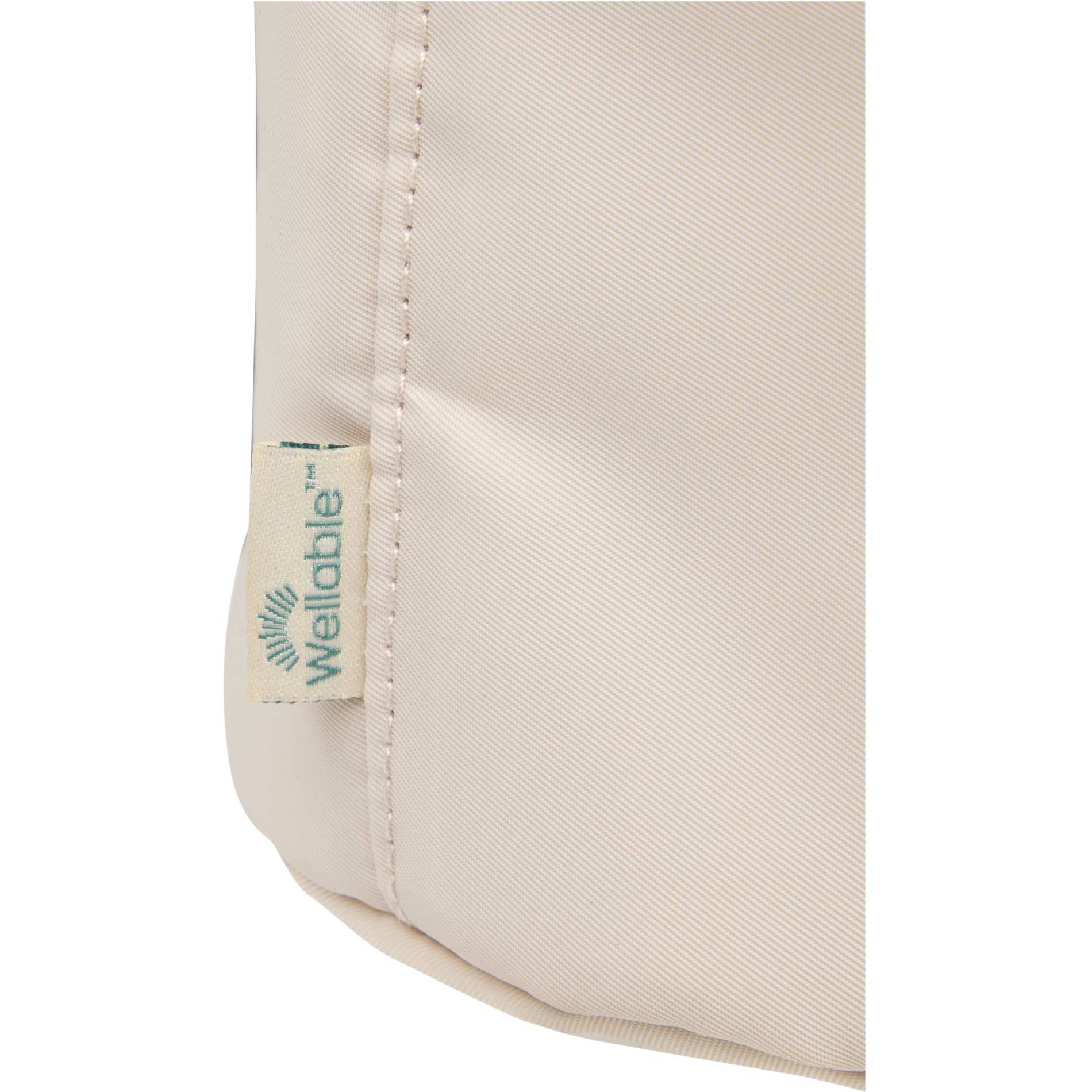 Front View of Natural Wellable Recycled Round Travel Case